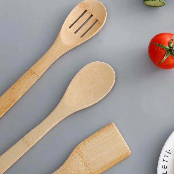 Bamboo Spatula And Spoon Set (4 pcs)