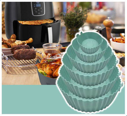 Silicone Air Fryer Liners (6 pcs)(Grey) - DMC Wholesale