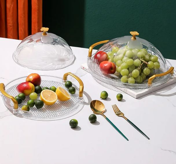 Acrylic Clear Round Serving Tray (31cm)