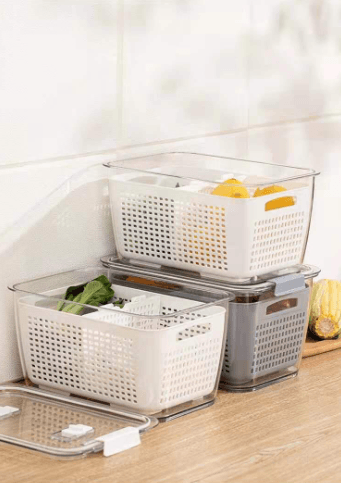 3in1 Fridge Organiser Storage Basket