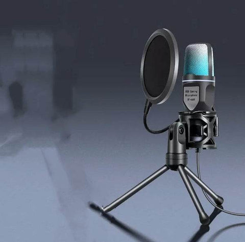 Full RGB Capacitor Desktop Microphone - Alt View