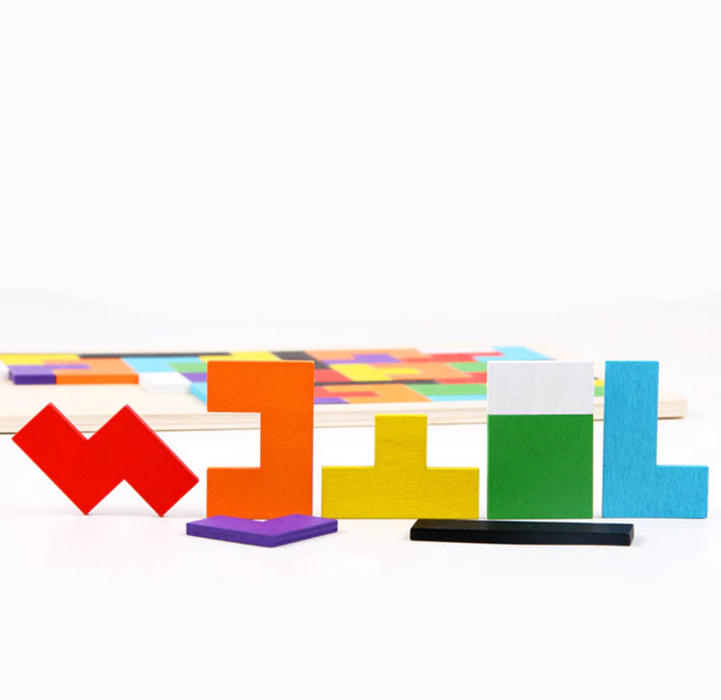 Wooden Jigsaw Tetris Puzzle (40 pcs)