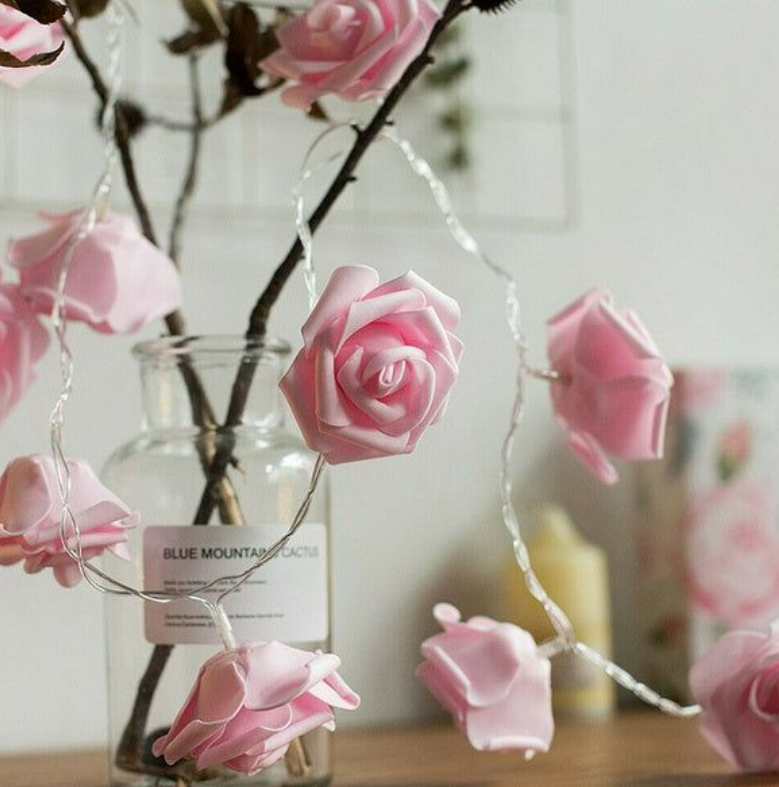 Decorative Soft Rose Flower LED String Light