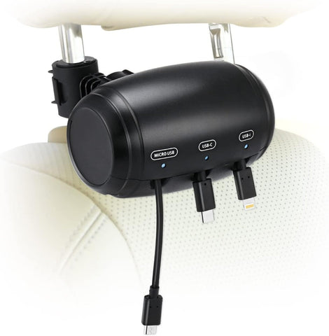 BackSeat Charging Station - 3 in 1 Auto-Retract Multi Charger - Alt View