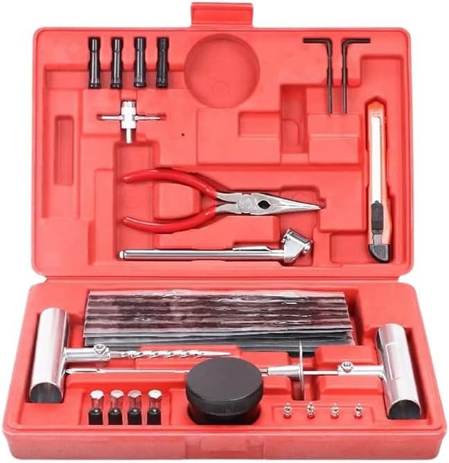 86-Piece Heavy-Duty Tyre Puncture Repair Tool Kit