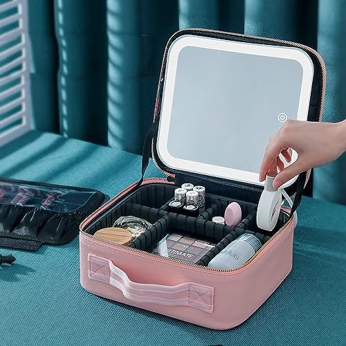 Lighted Makeup Case with Mirror