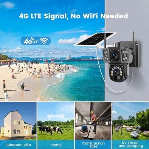 4K Solar Security Cameras Outdoor (4G)