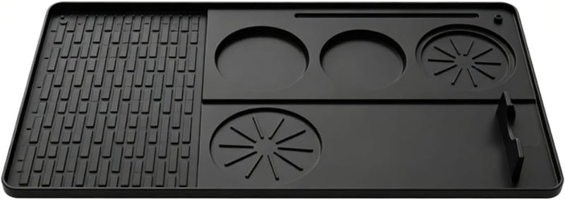 Silicone Coffee Machine Mat Set (2 pcs)(Black)