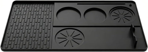 Silicone Coffee Machine Mat Set (2 pcs)(Black)
