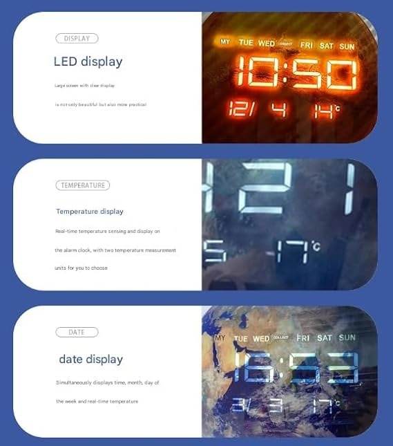 LED Digital Wall Clock (30 cm)