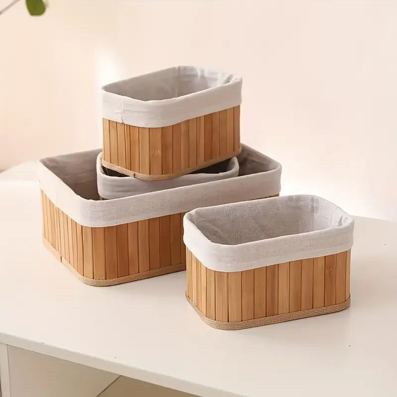 Bamboo Serenity Storage Basket Set (3 pcs)