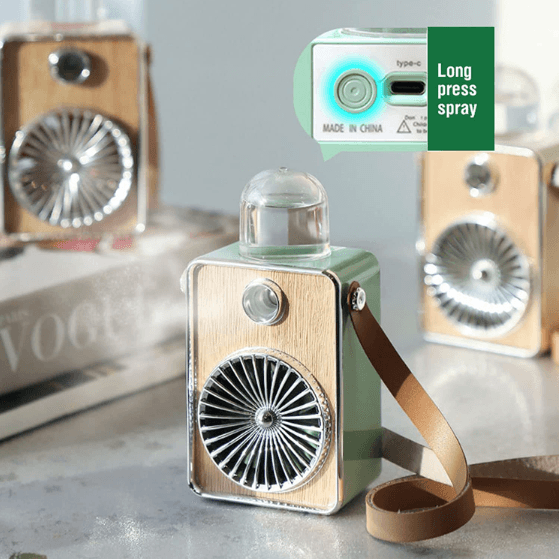 Mini Portable Retro Spray Fan