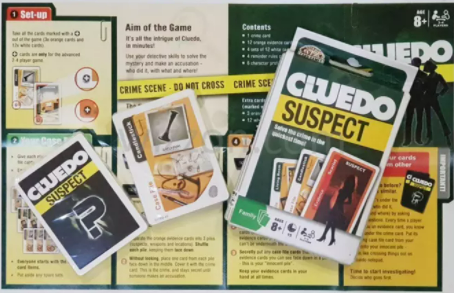 Cluedo Suspect Card Game