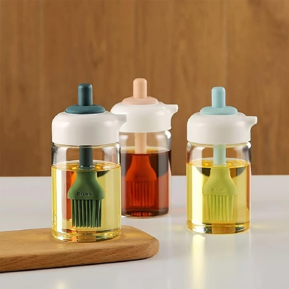 2in1 Oil Dispenser Bottle With Brush