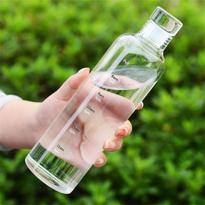 Clear Motivational Water Bottle (500ml)