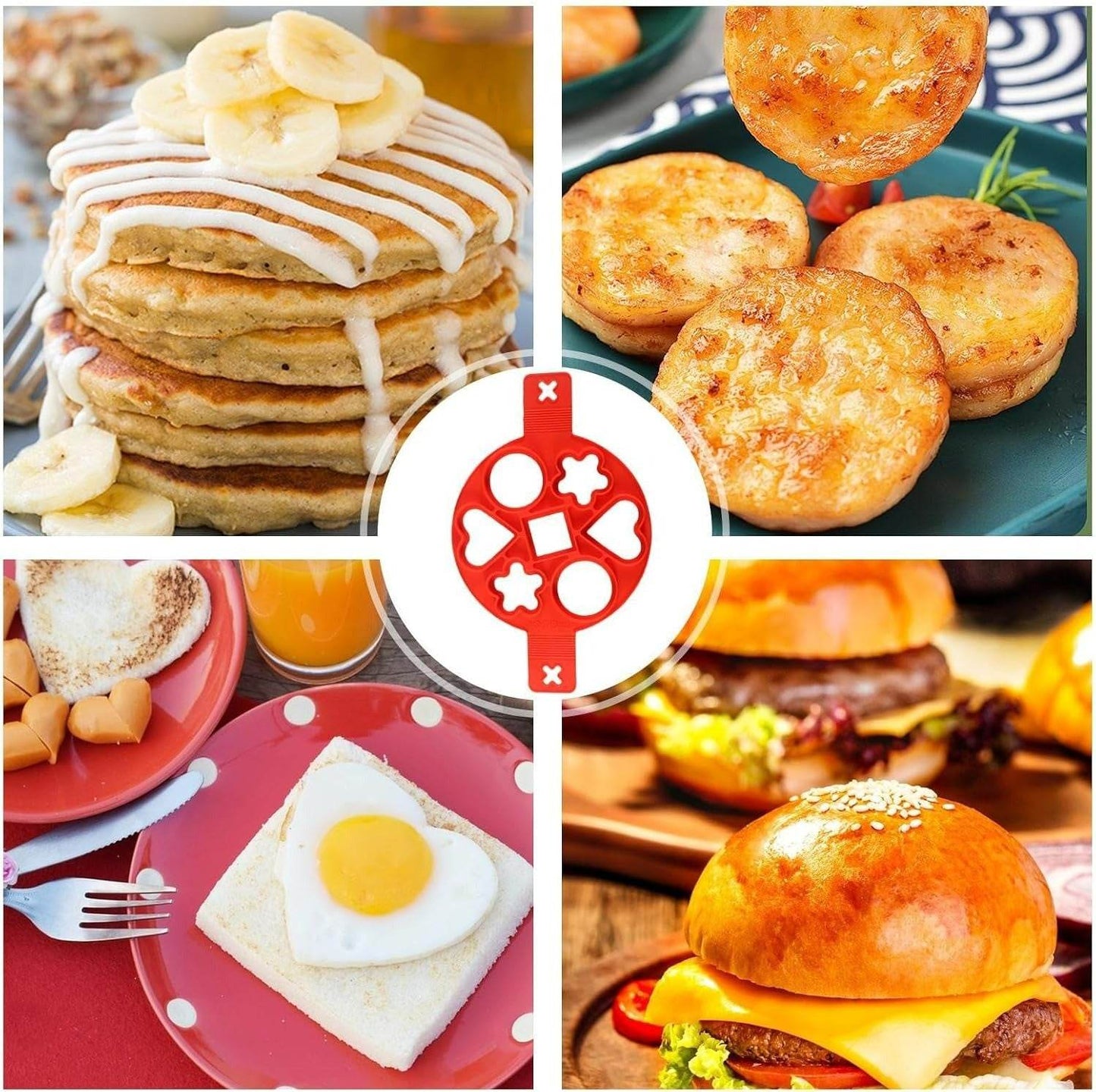 Silicone Flapjack And Egg Mold (Shapes)