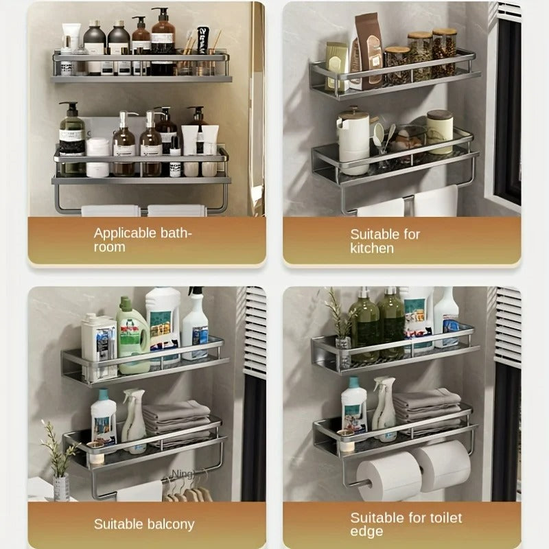 Towel Rod Wall Mounted Storage Rack (40cm)