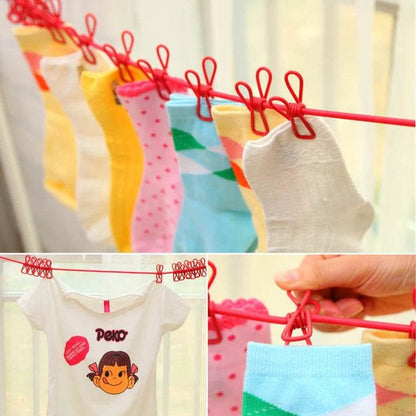 Portable Elastic Clothesline (12 clips)(1.8m) - DMC Wholesale