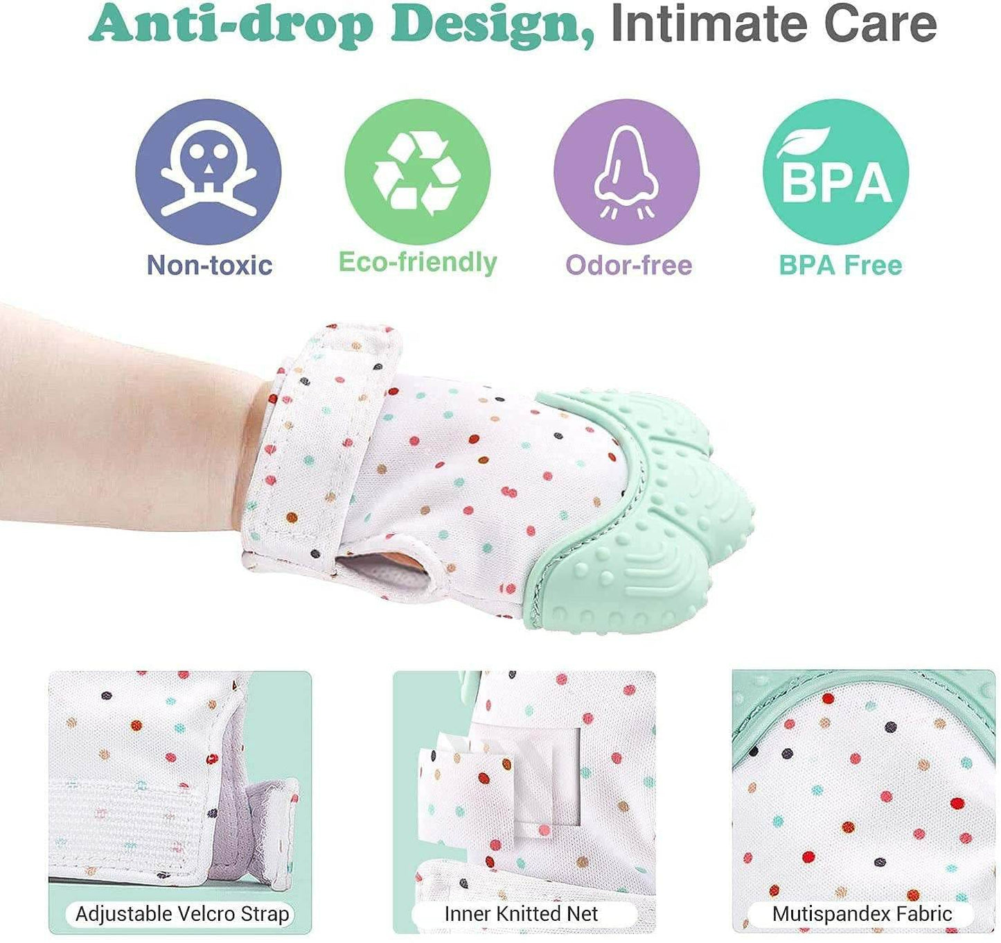 Gummy Glove Teething Mitten Bear Claw Design