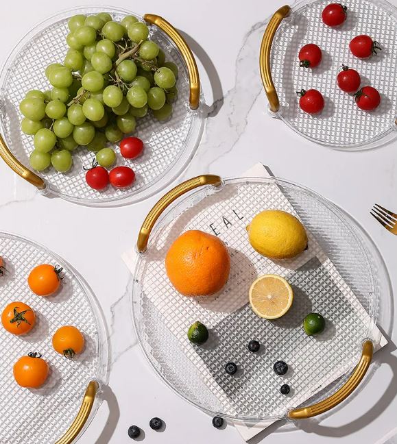 Acrylic Clear Round Serving Tray (36cm)