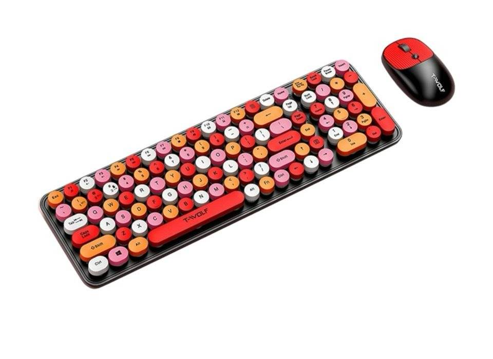 Wireless Home Office Keyboard Mouse Set (Black)