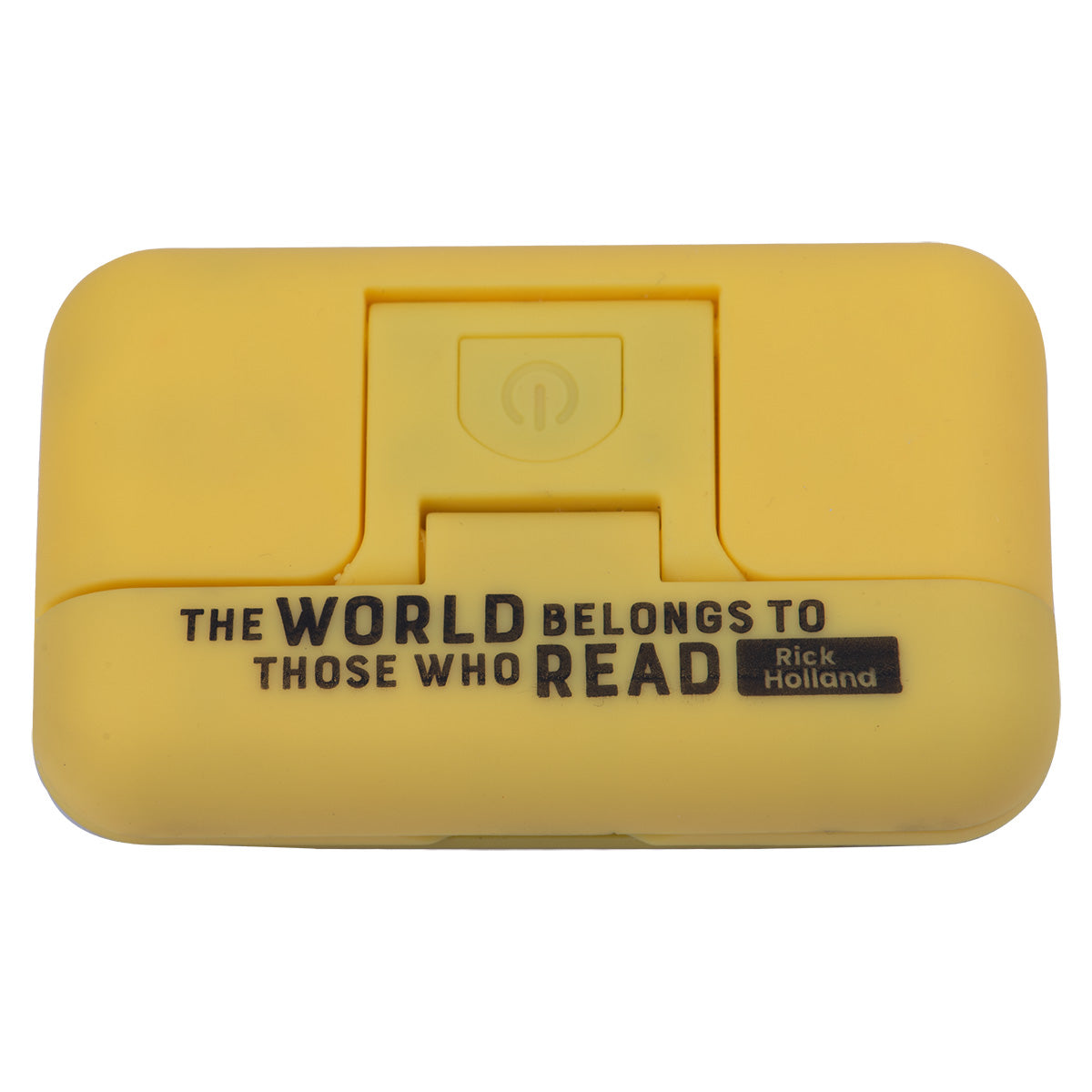 The World Belongs To Those Who Read Yellow Glow In The Dark Book Light