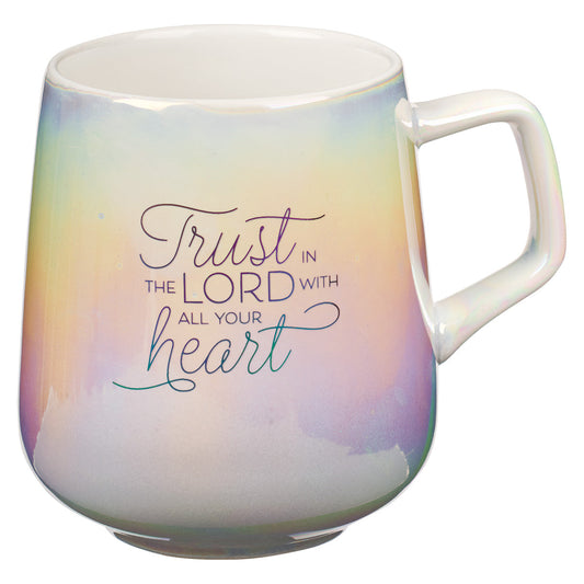 Trust In The Lord With All Your Heart Pearl Ombre Ceramic Mug - Proverbs 3:5