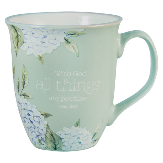 With God All Things Are Possible Ceramic Mug - Matthew 19:26