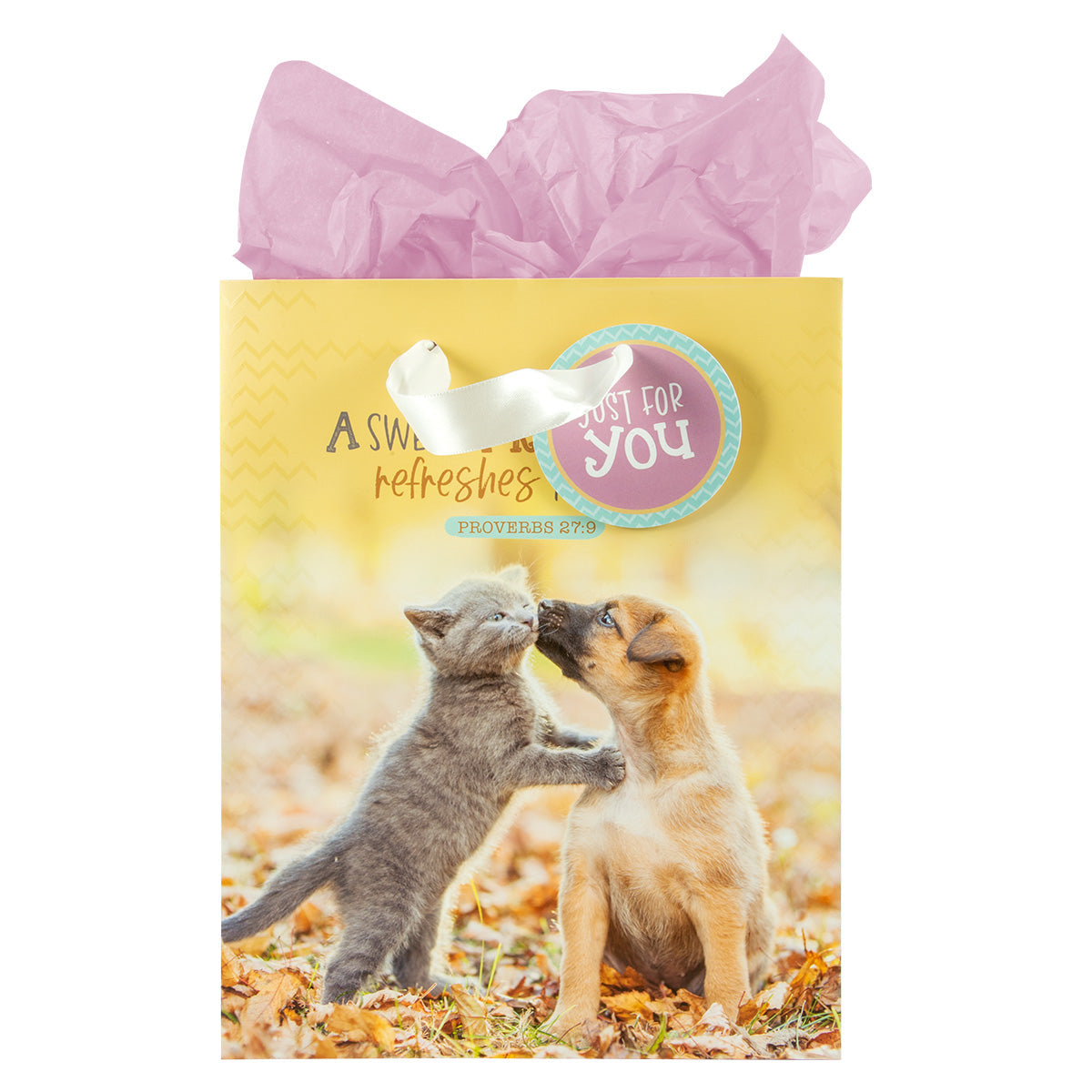 A Sweet Friendship Refreshes The Soul Medium Gift Bag With Gift Tag - Proverbs 27:9