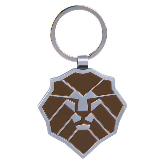 Brown Lion Metal Key Ring