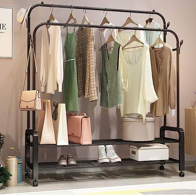 Clothing Garment Rack With Wheels