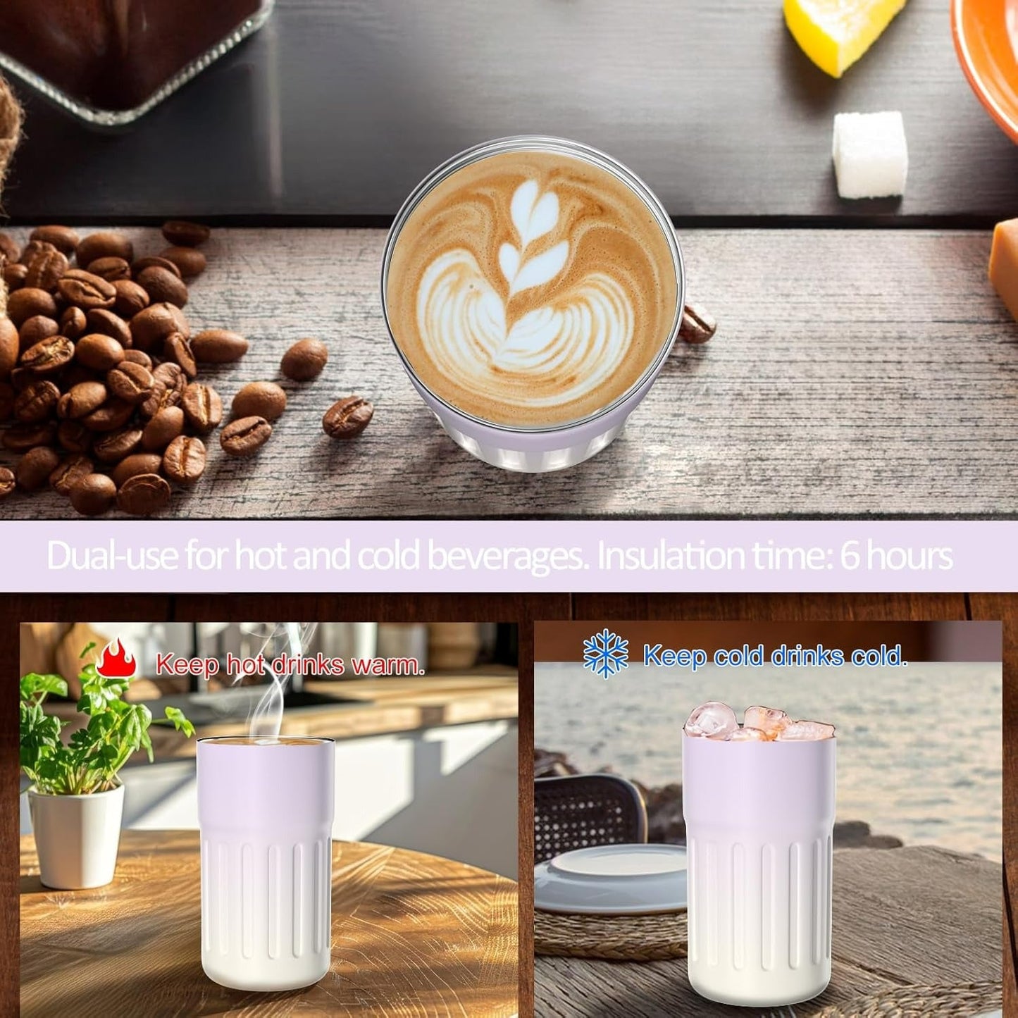 Smart Temperature Insulated Travel Coffee Mug (450ml)