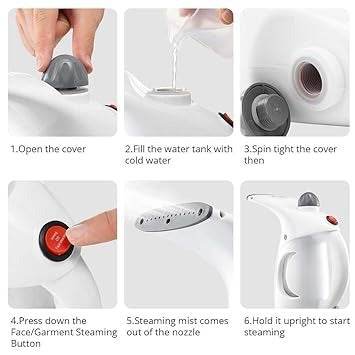 Multifunctional Handheld Facial And Clothing Steamer