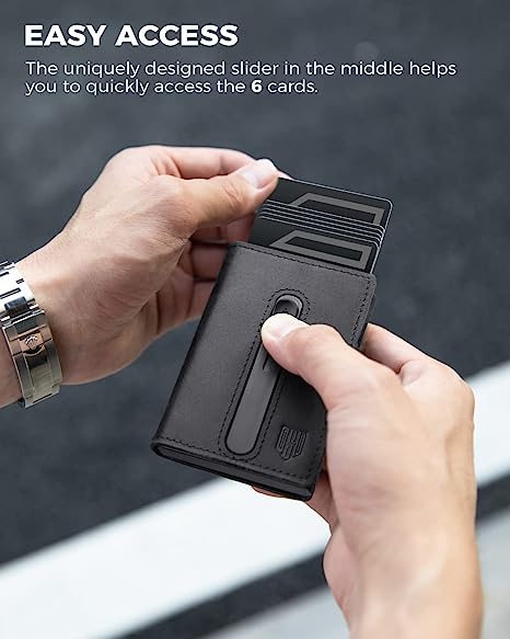 RFID Blocking Automatic Pop Up Card Wallet