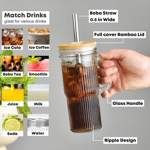 Ribbed Glass Tumbler  (720ml)(Each)