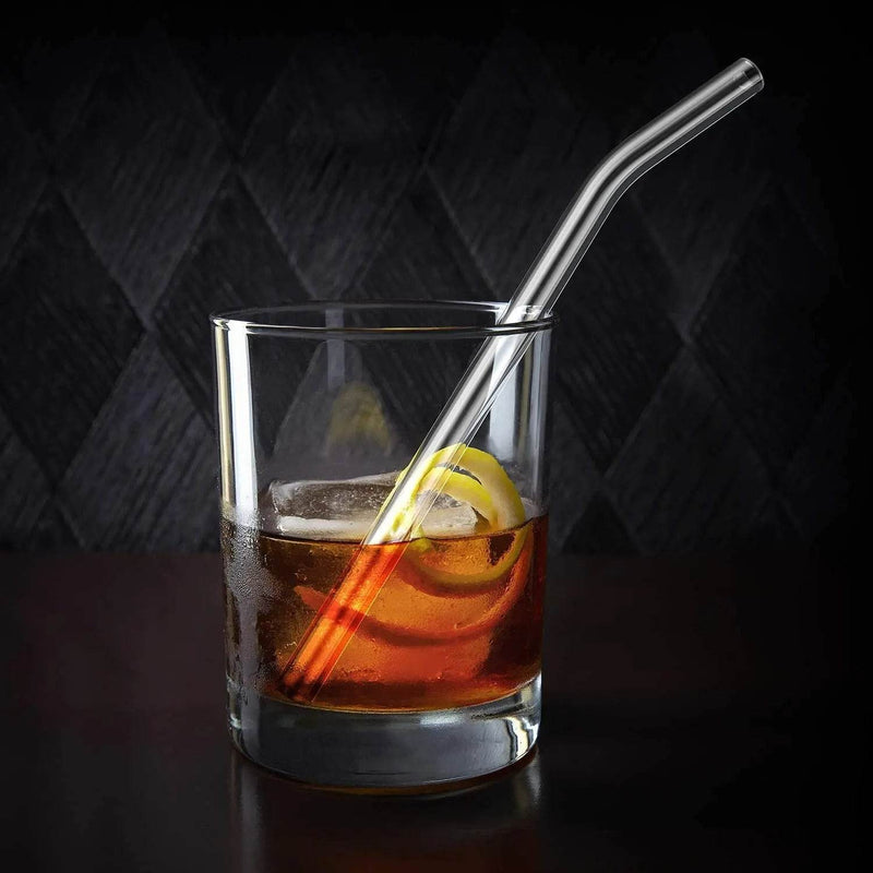 Clear Reusable Glass Straws (4 pcs)