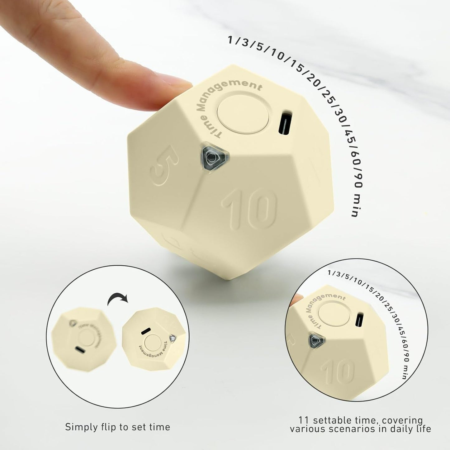 Rotating Cube Clock For Desk And Kitchen