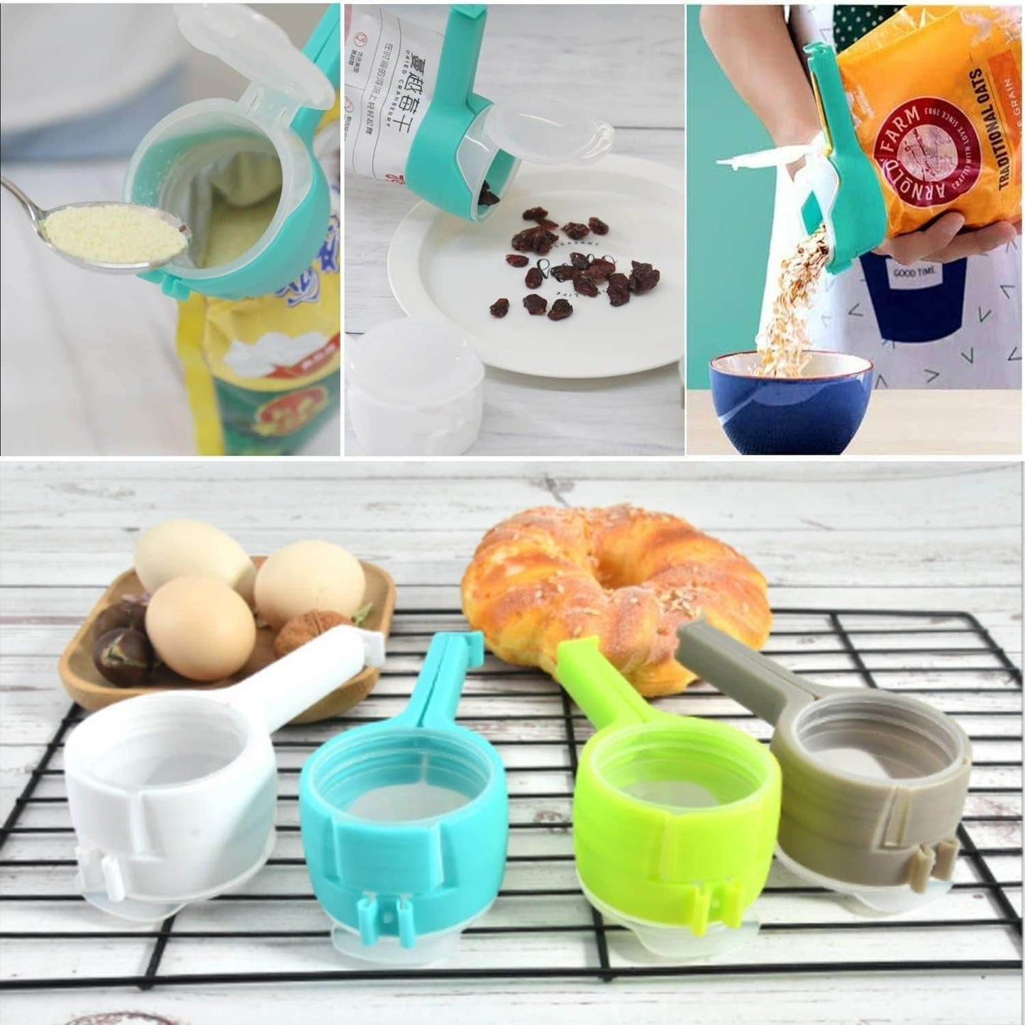 Food Preservation Sealing Pour Clip Set (4 pcs)