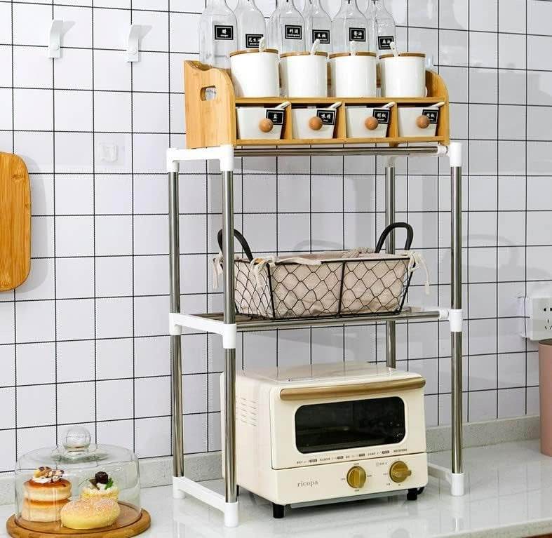 Expandable Microwave Oven Organiser Shelves (2 Tier)