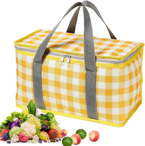 Insulated Reusable Food Picnic Bag - Alt View