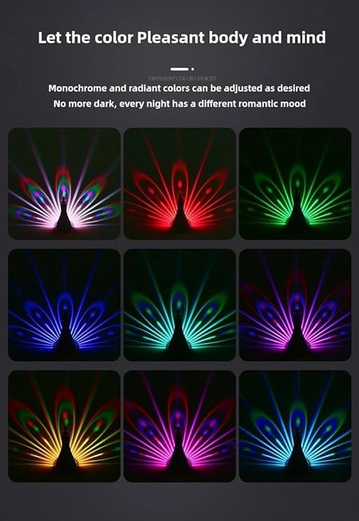 Peacock Projection Lamp