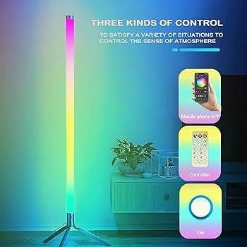 Color Changing Standing Lamp with App Control & Remote