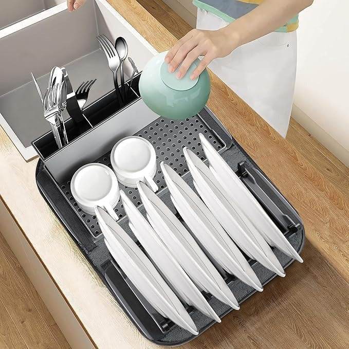 Collapsible Dish Drying Rack with Mat