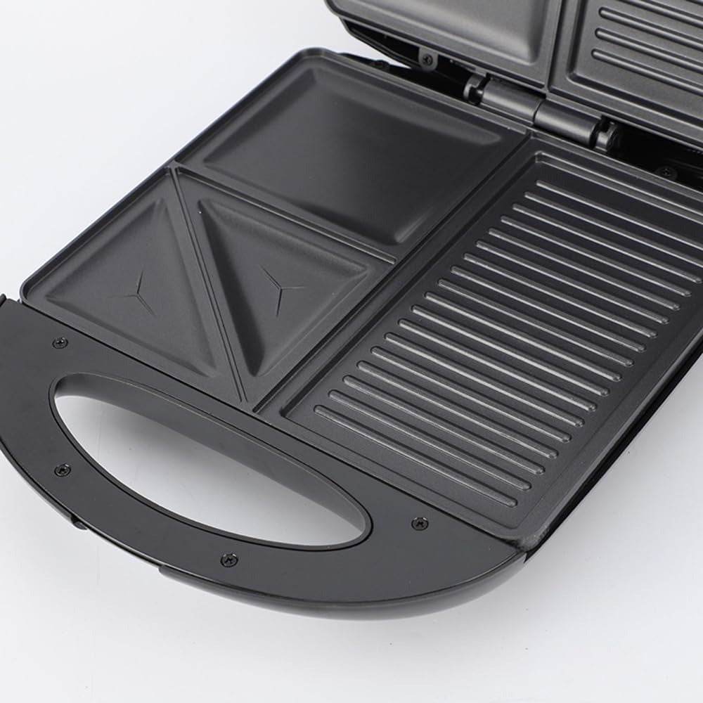 3In1 Shaped Electric Griddle, Sandwich, and Egg Maker (1400W)