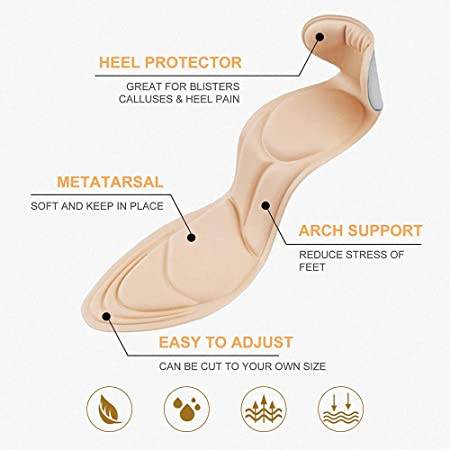 4D Soft Sponge Heel Insoles (2 pcs)
