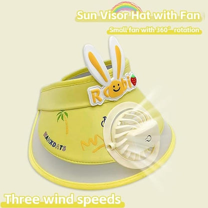 Children's Rabbit Ear Fan Sun Screen Hat