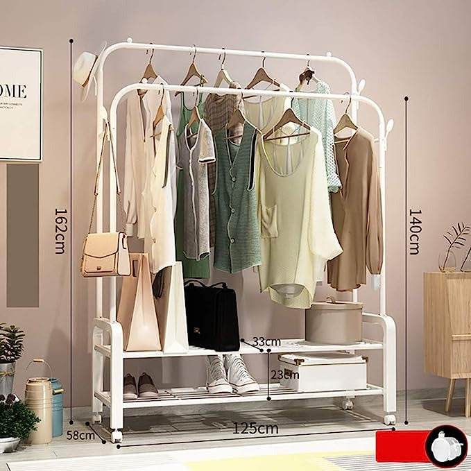 Clothing Garment Rack With Wheels