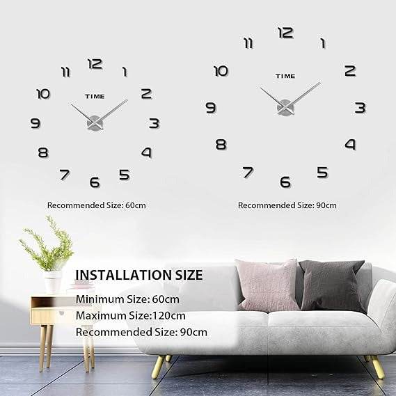 DIY Modern 3D Wall Clock (Glow in the dark)