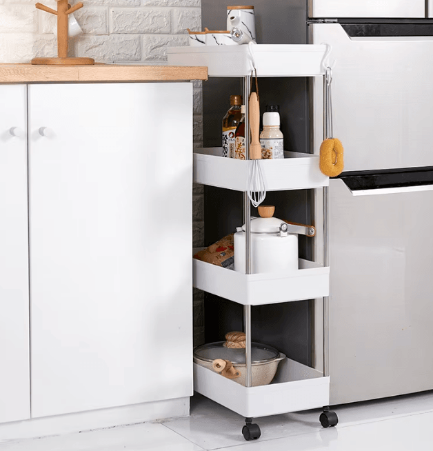 Multipurpose Space Saving Side Shelf Trolley (4 Tier)