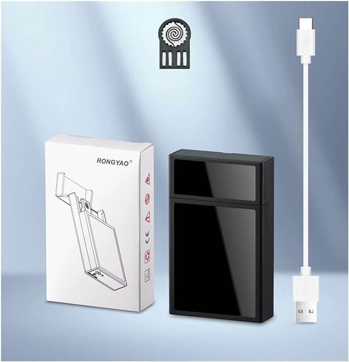 Cigarette Case with build-in Rechargeable Lighter